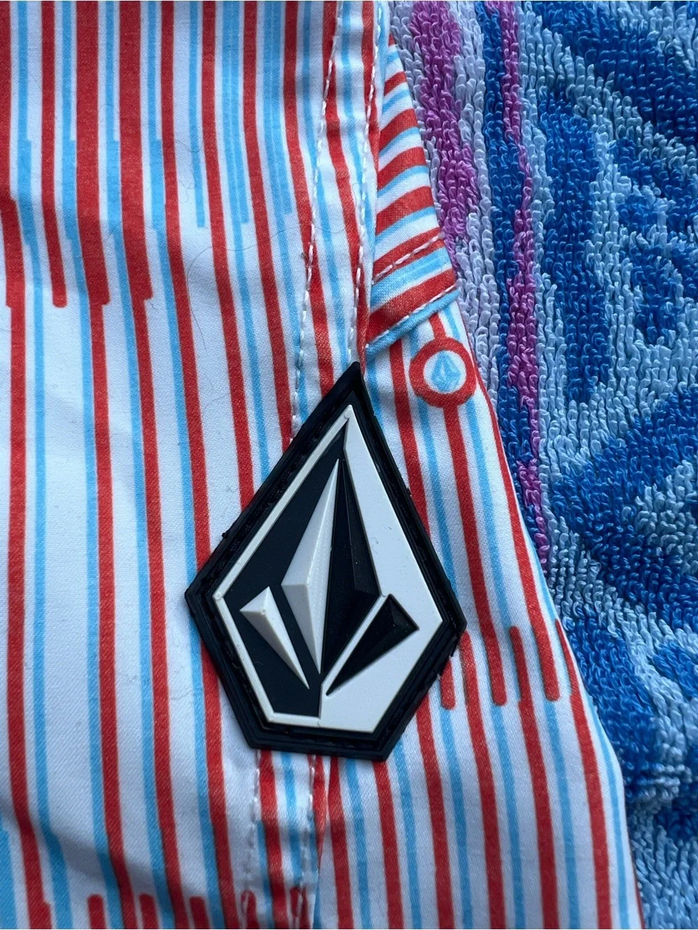 Volcom Red Stripe Men’s Board Shorts - The Spot Bar and Grill Sheboygan, WI